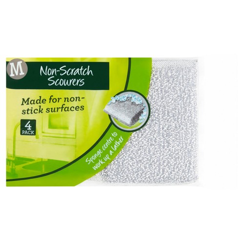 Morrisons No Scratch Silver Scourer 4 Pack