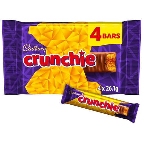 Cadbury Crunchie Chocolate Bar 4 Pack Multipack