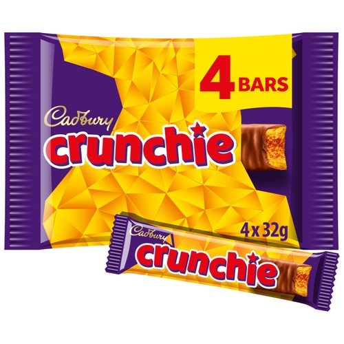Cadbury Crunchie Chocolate Bar 4 Pack Multipack