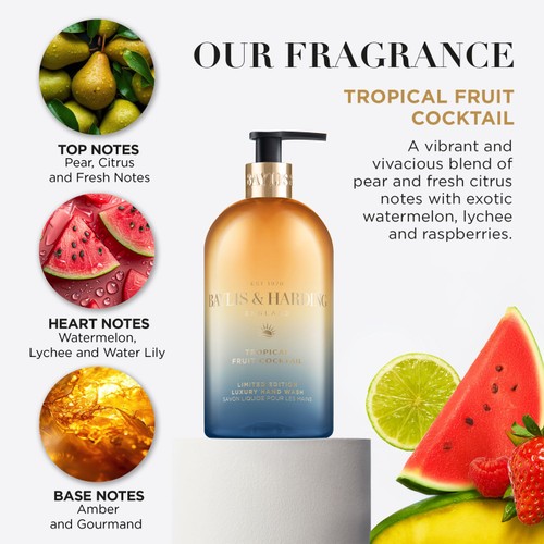 Baylis & Harding Tropical Fruit Cocktail Hand Wash   500ml thumbnail 3