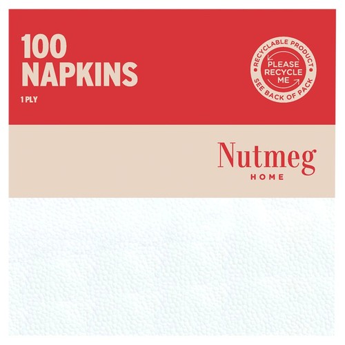 Morrisons Savers 1 Ply White Napkins 100 Pack