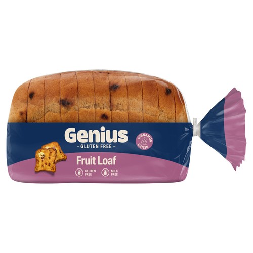 Genius Gluten Free Sliced Spicy Fruit Loaf 
