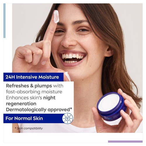 NIVEA Moisturising Night Cream for Normal Skin  thumbnail 3
