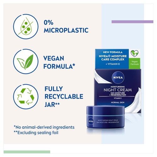 NIVEA Moisturising Night Cream for Normal Skin  thumbnail 4