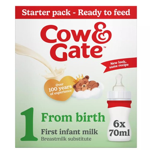 Cow & Gate 1 First Baby Milk Formula Liquid Starter Pack from Birth