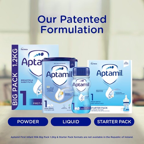 Aptamil 1 First Infant Baby Milk Formula Liquid Starter Pack from Birth thumbnail 7