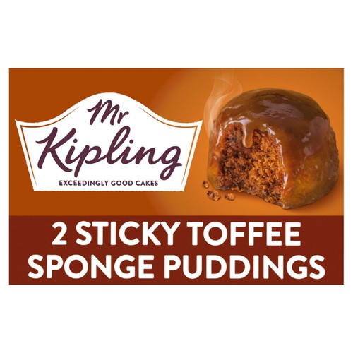 Mr Kipling Sticky Toffee Sponge Pudding Cake Dessert Pots 2x95g