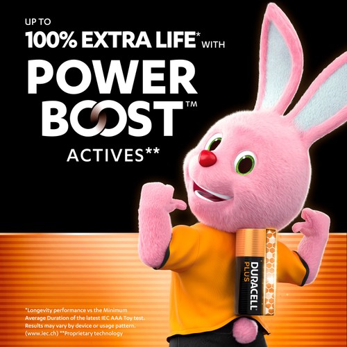 Duracell Plus AAA Alkaline Batteries LR03 thumbnail 2