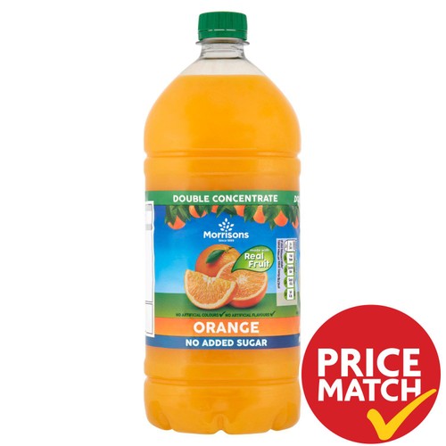 Morrisons No Added Sugar Orange Double Concentrate Squash