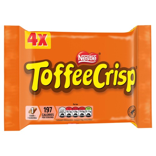 Toffee Crisp Milk Chocolate Bar Multipack 4 Pack