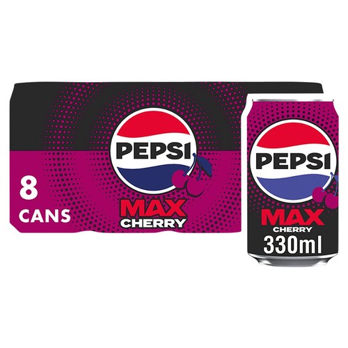 Pepsi Max Cherry No Sugar Cola Cans