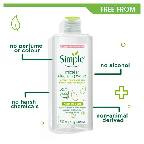 Simple Micellar Cleansing Water 200ml thumbnail 3