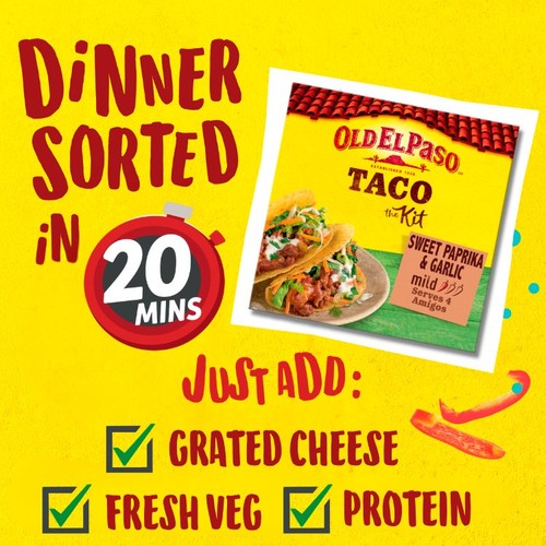 Old El Paso Sweet Paprika & Garlic Taco Kit 307g thumbnail 4