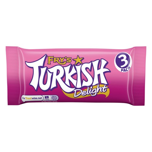 Fry's Turkish Delight Chocolate Bar 3 Pack Multipack thumbnail 2