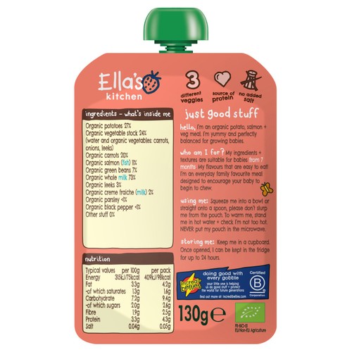 Ella's Kitchen Organic Fish Pie Baby Food Pouch 7+ Months thumbnail 2