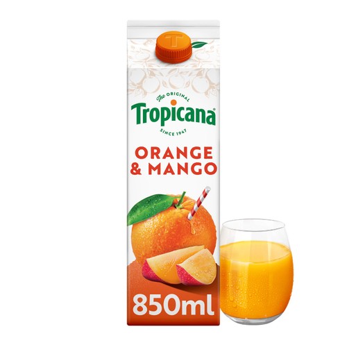 Tropicana Pure Orange & Mango Fruit Juice 850ml