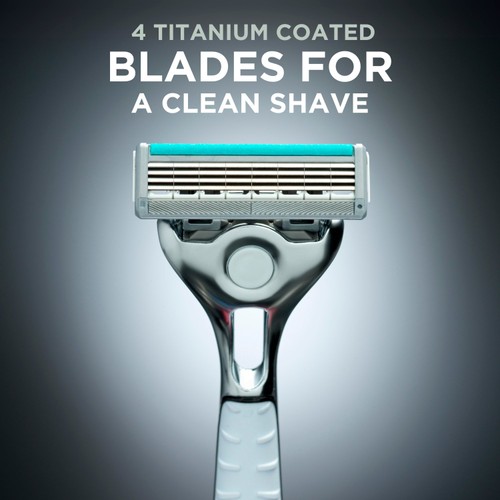 Wilkinson Sword Quattro Titanium Sensitive Men's Razor with 9 Blades thumbnail 5