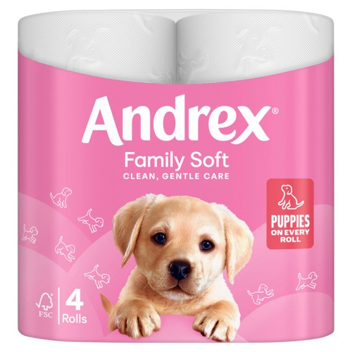 Andrex Family Soft Toilet Tissue 4 Standard Rolls thumbnail 2