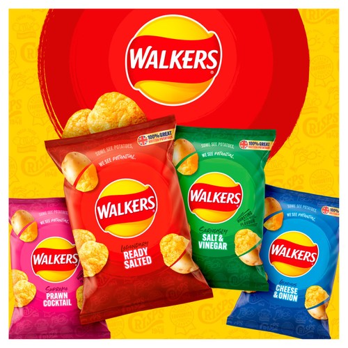 Walkers Cheese & Onion Multipack Crisps 6 Pack x 25g thumbnail 5