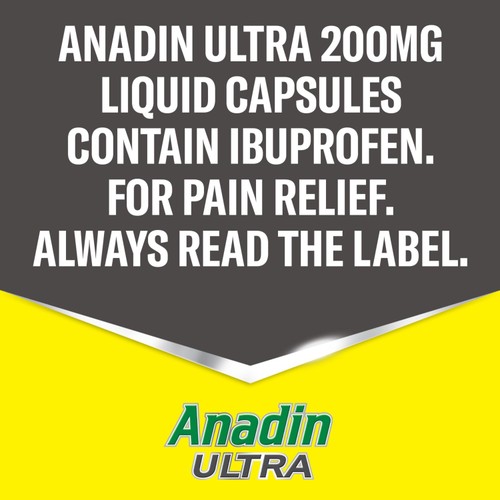 Anadin Ultra Ibuprofen Pain Relief Liquid Capsules 16s thumbnail 5