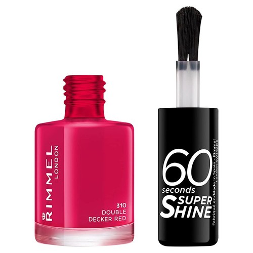 Rimmel London 60 Seconds Super Shine Nail Polish Double Decker Red thumbnail 2