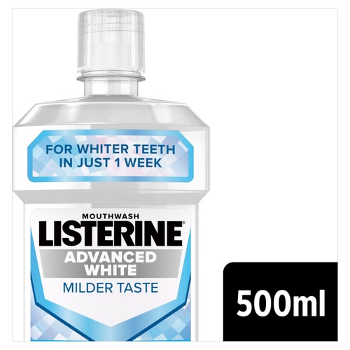 Listerine Advanced White Milder Taste Mouthwash 500ml