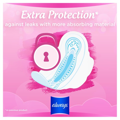 Always Sensitive Normal Ultra (Size 1) Sanitary Towels Wings 14 pads thumbnail 2
