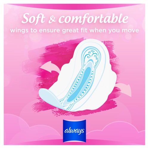 Always Sensitive Normal Ultra (Size 1) Sanitary Towels Wings 14 pads thumbnail 4