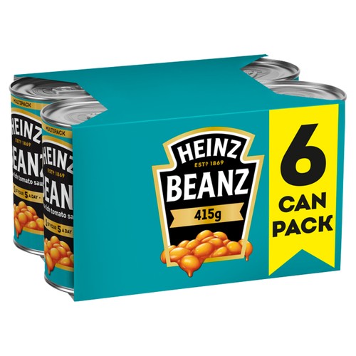 Heinz Baked Beans in a Rich Tomato Sauce 6 x 415g thumbnail 2