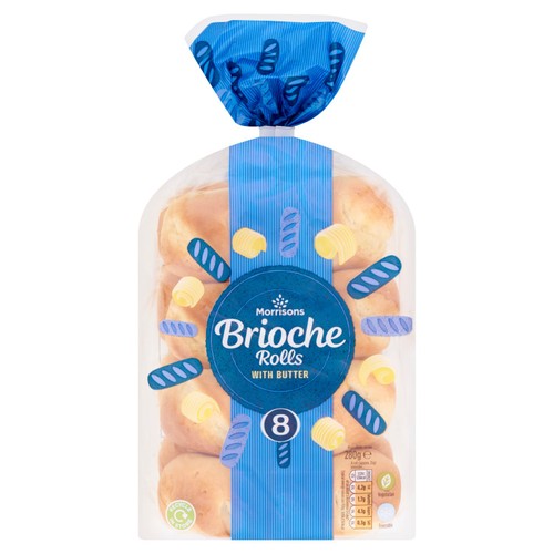 Morrisons Brioche Rolls With Butter 8 Pack