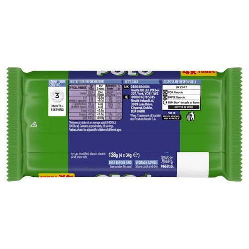 Polo Original Mint Tube Multipack 4 Pack  thumbnail 3
