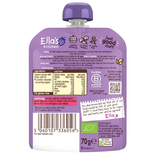 Ella's Kitchen Organic Prunes First Tastes Baby Food Pouch 4+ Months thumbnail 2