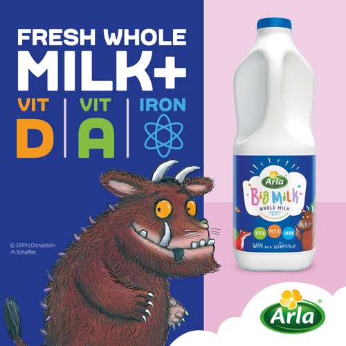 Arla Big Milk Fresh Whole Milk 2L Vitamin Enriched for kids 1+ thumbnail 2