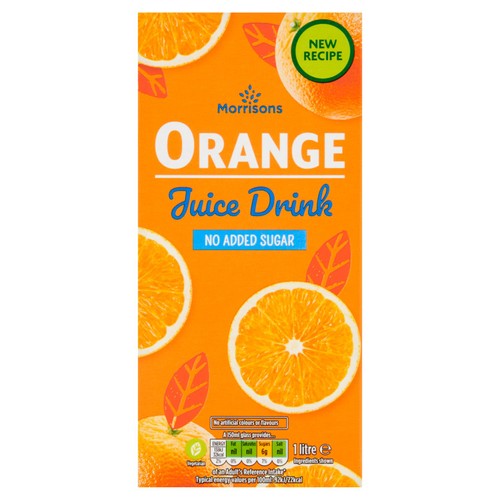 Morrisons No Added Sugar Orange Juice Drink