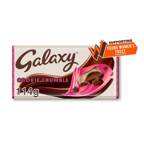 Galaxy Cookie Crumble & Milk Chocolate Block Bar Vegetarian
