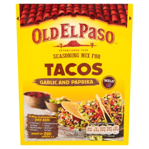 Old El Paso Garlic & Paprika Taco Seasoning Mix 35g