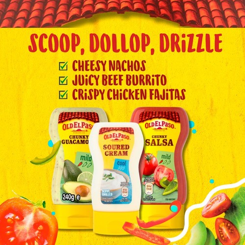 Old El Paso Squeezy Soured Cream 230g thumbnail 2