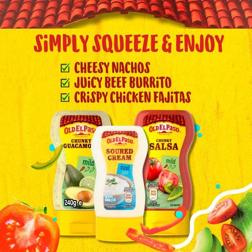 Old El Paso Squeezy Soured Cream 230g thumbnail 5