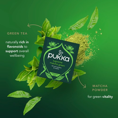 Pukka Supreme Matcha Green Organic Fair Herbal Tea 20 Sachets thumbnail 3