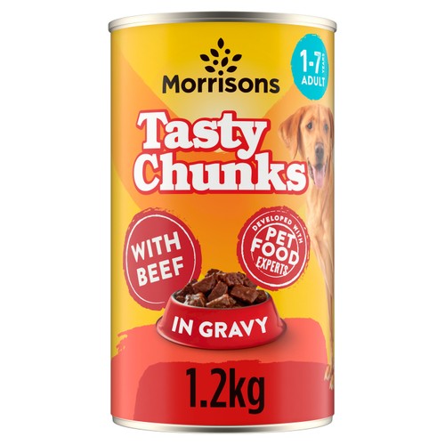 Morrisons Complete Dog Food Chunks In Gravy With Beef & Veg