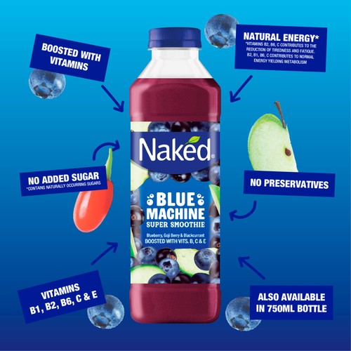 Naked Blue Machine Super Smoothie 750ml thumbnail 2