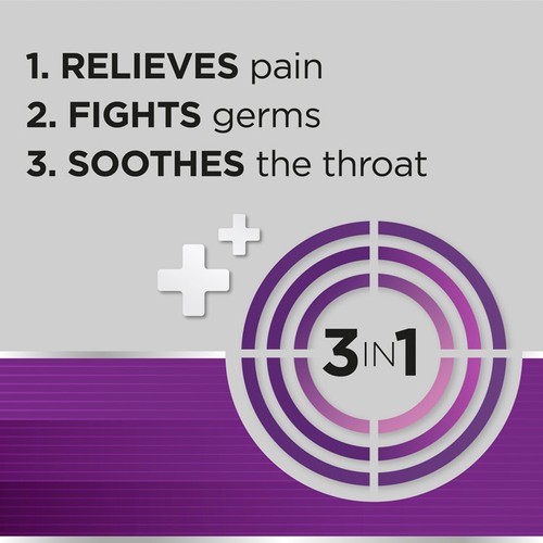 Strepsils Extra Medicated Sore Throat Lozenges Triple Action Blackcurrant  thumbnail 5