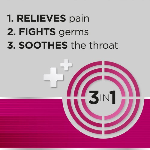 Strepsils Extra Medicated Sore Throat Lozenges Triple Action Cherry  thumbnail 3