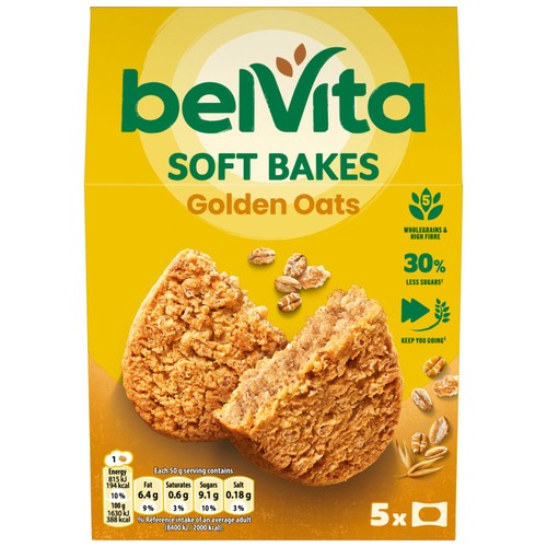 Belvita Soft Bakes Golden Oats Cereal Snack Bars Multipack thumbnail 2
