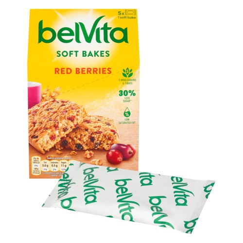 Belvita Soft Bakes Red Berries Cereal Bars 5 Pack thumbnail 2