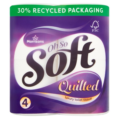 Morrisons Quilted Comfort Toilet Tissue 4 Rolls