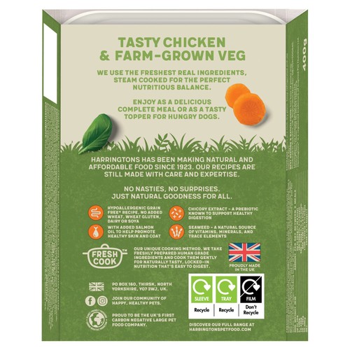 Harringtons Chicken with Potato & Vegetables Wet Dog Food Tray thumbnail 2