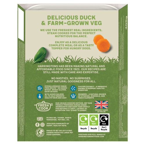 Harringtons Duck with Potato & Vegetables Wet Dog Food Tray thumbnail 2