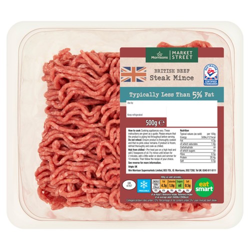 Morrisons British Beef Steak Mince 5% Fat 500g thumbnail 2
