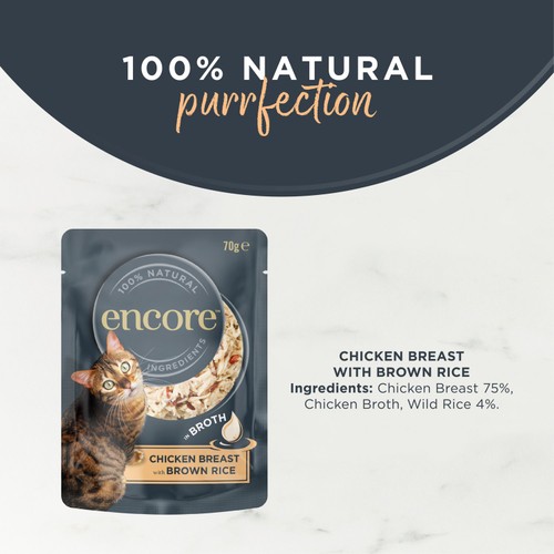 Encore Cat Pouch, Chicken with Brown Rice in Broth thumbnail 5